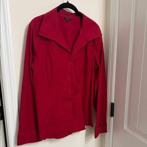 Talbots Scarlet French Cuffs Blouse